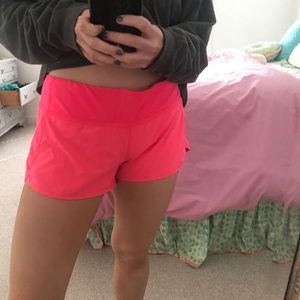 pink lulu lemon shorts